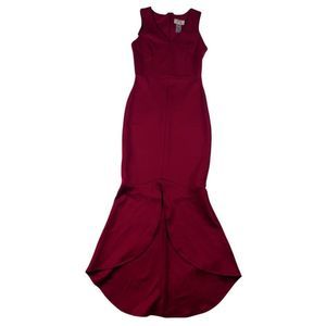 Red silky evening gown / wedding dress / prom dress